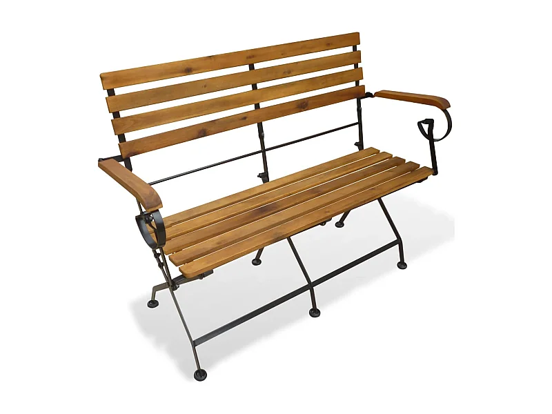 Banc de jardin meuble bois marron 112 x 46 x 85 cm 02_0011839
