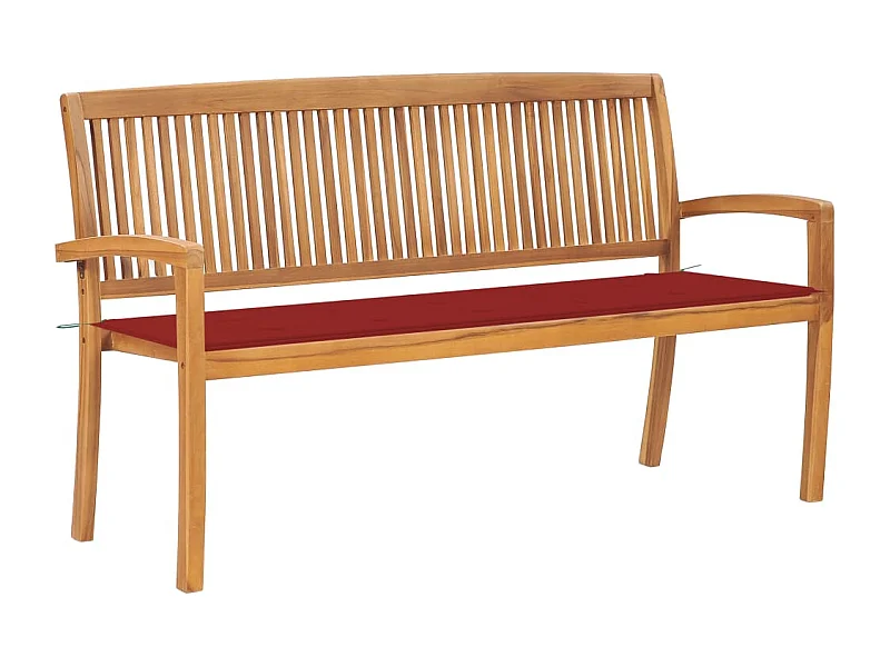 Banc de jardin meuble bois marron 159 x 57.5 x 90 cm 02_0011696
