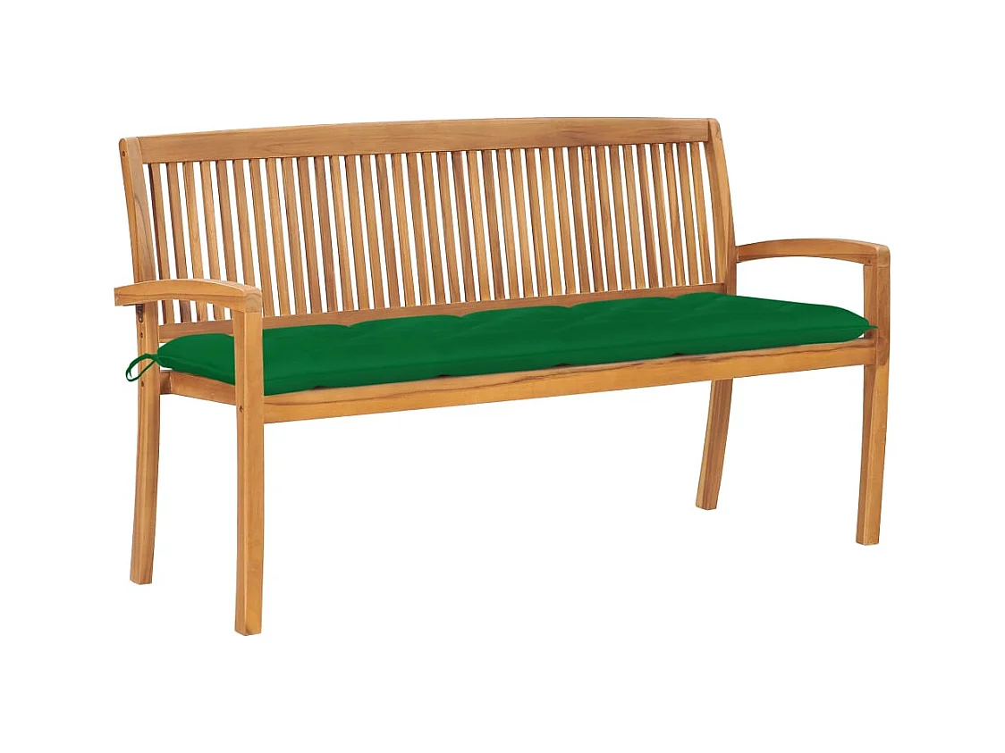 Banc de jardin meuble bois marron 159 x 57.5 x 90 cm 02_0011688