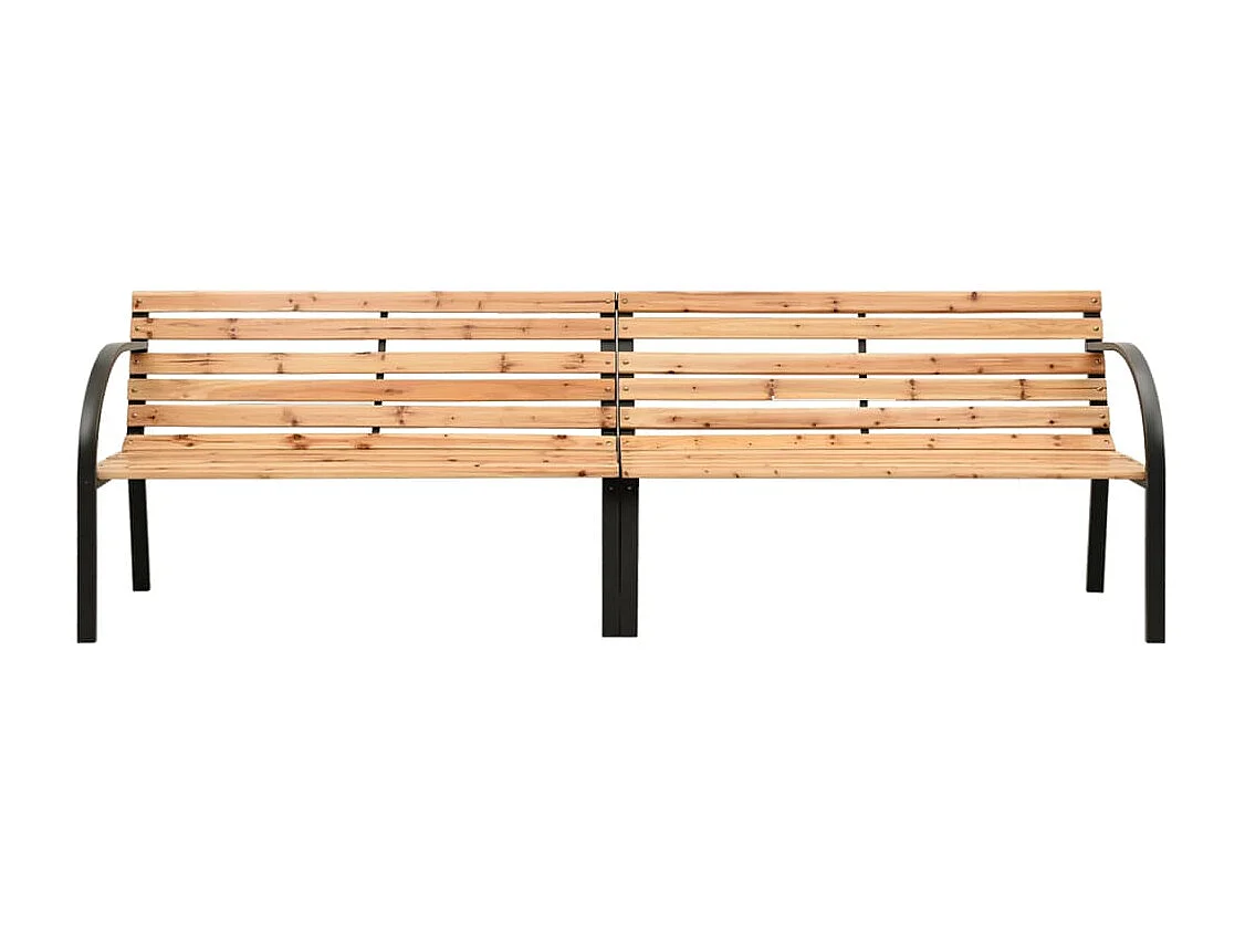 Banc de jardin meuble bois marron 225 x 54 x 73 cm 02_0011822