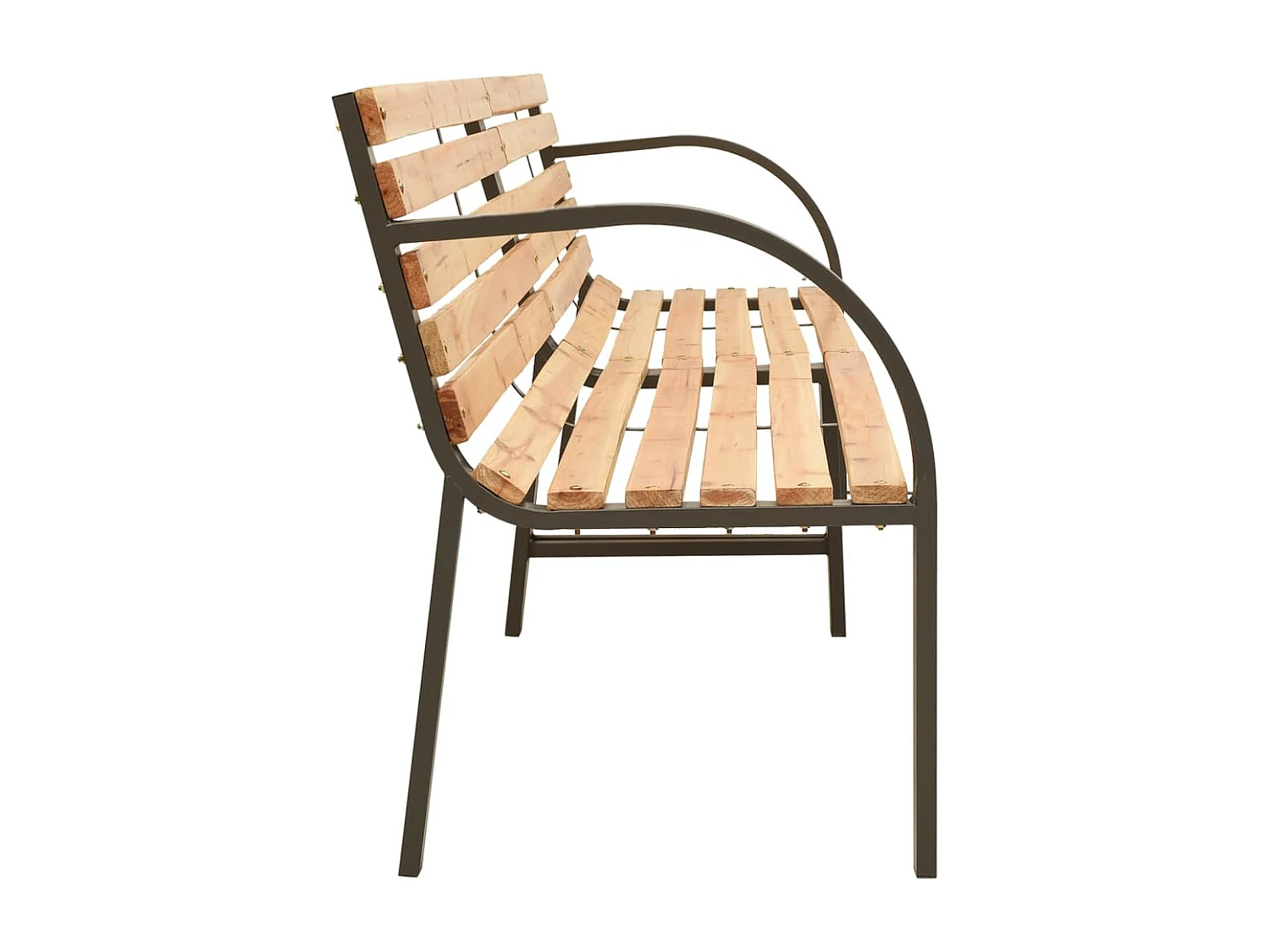 Banc de jardin meuble bois marron 225 x 54 x 73 cm 02_0011822