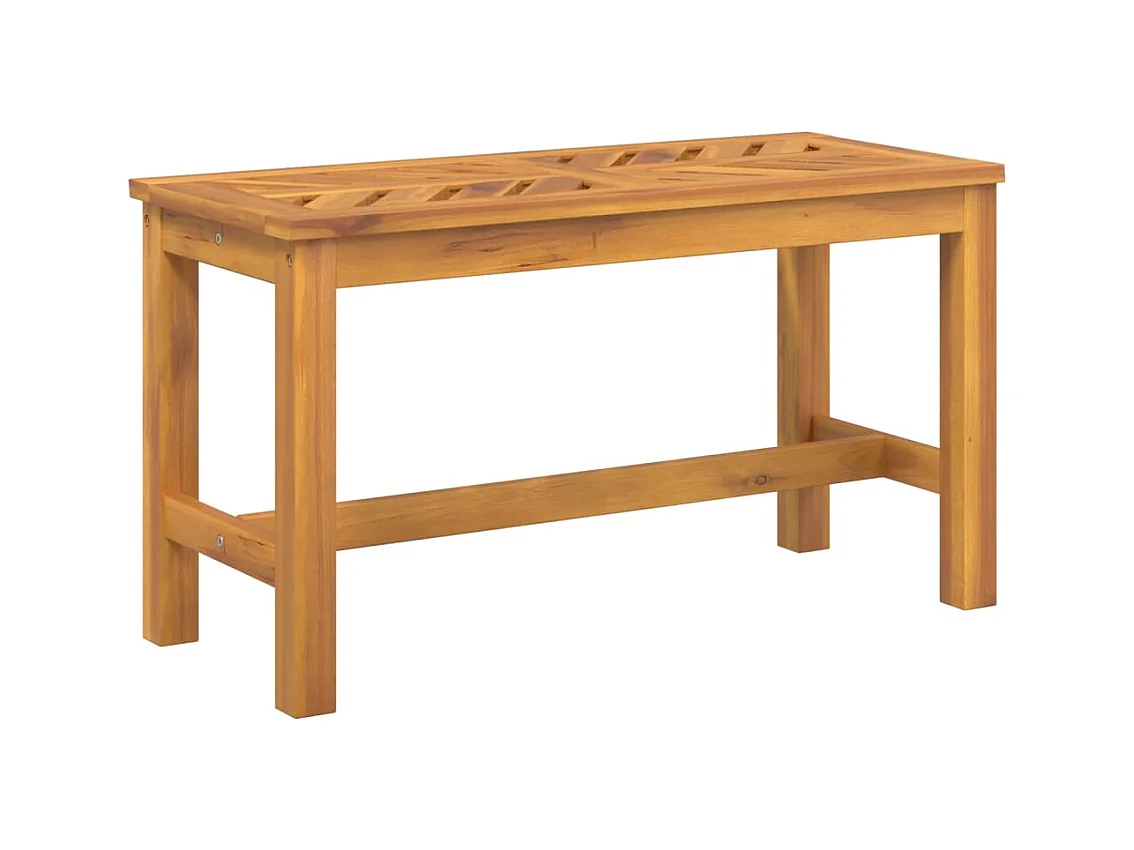 Panca da giardino per esterni mobili da giardino terrazza 80 x 35 x 45 cm legno massello di acacia 02_0011324