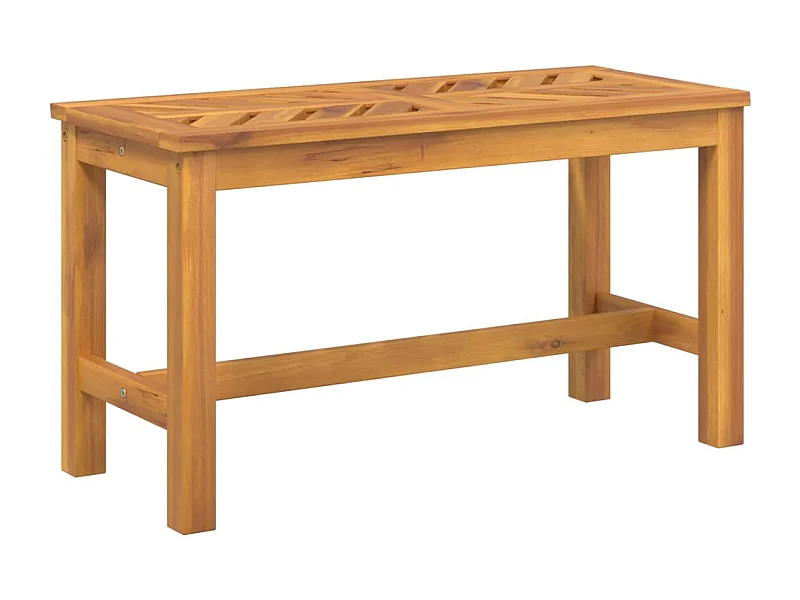 Banc de jardin meuble bois marron 80 x 35 x 45 cm 02_0011324