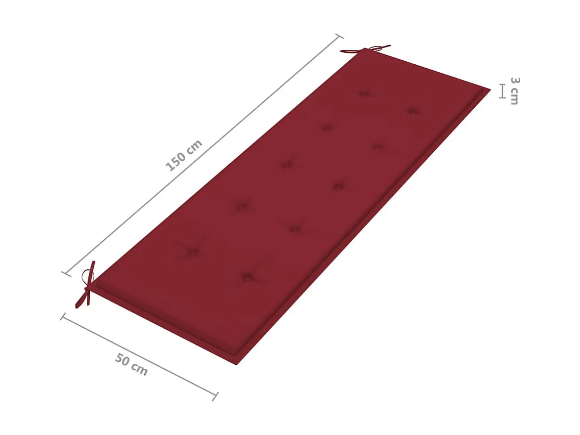 Banc de jardin meuble bois marron 159 x 57.5 x 90 cm 02_0011693