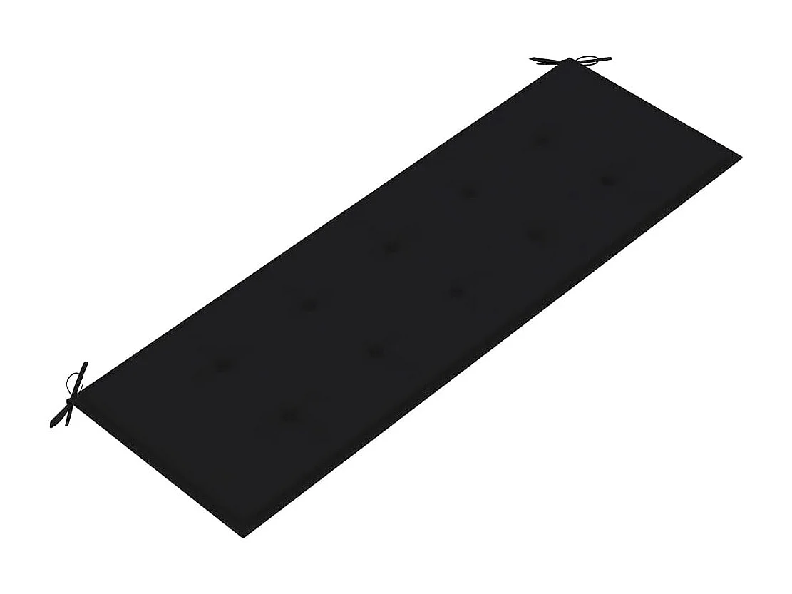 Banco de jardim móveis para pátio externo empilhável terraço e almofada 159 cm madeira de teca maciça 02_0011686