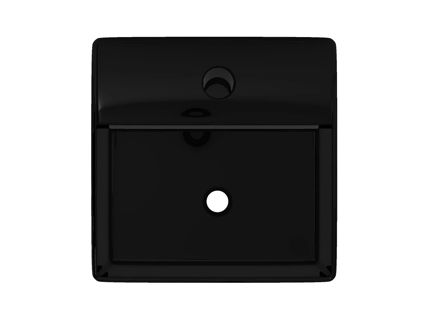 Pia retangular com furo 38 x 30 cm para banheiro em cerâmica preta 02_0002516