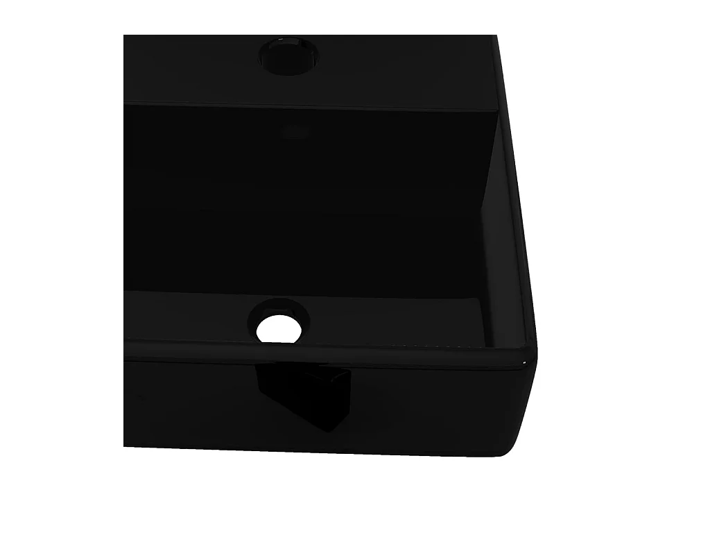 Pia retangular com furo 38 x 30 cm para banheiro em cerâmica preta 02_0002516