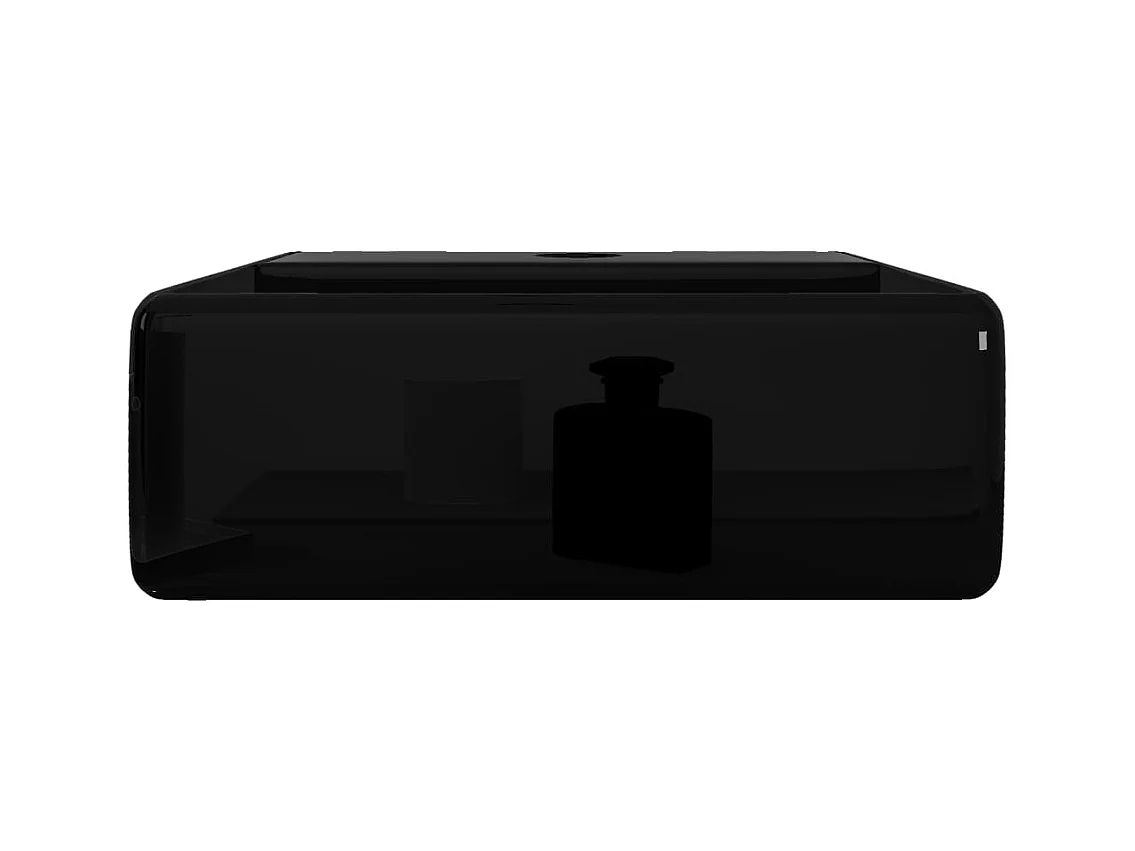 Pia retangular com furo 38 x 30 cm para banheiro em cerâmica preta 02_0002516