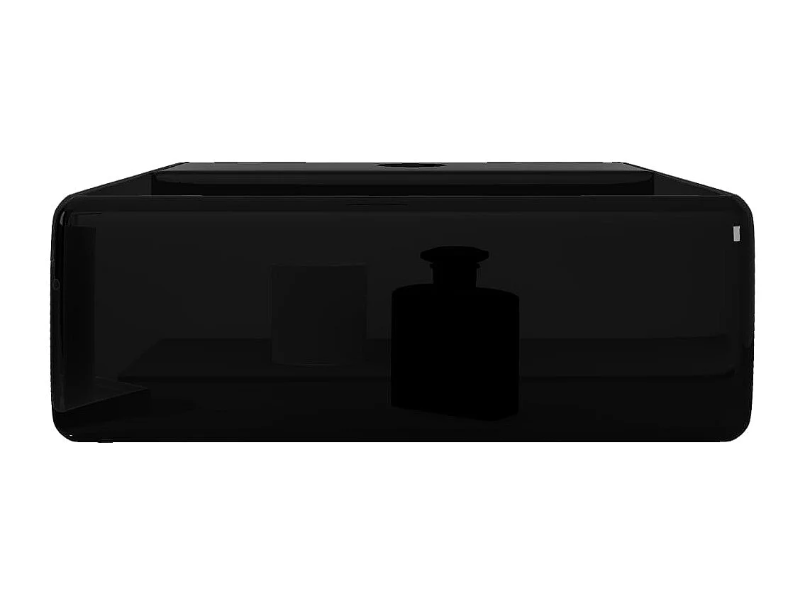 Pia retangular com furo 38 x 30 cm para banheiro em cerâmica preta 02_0002516