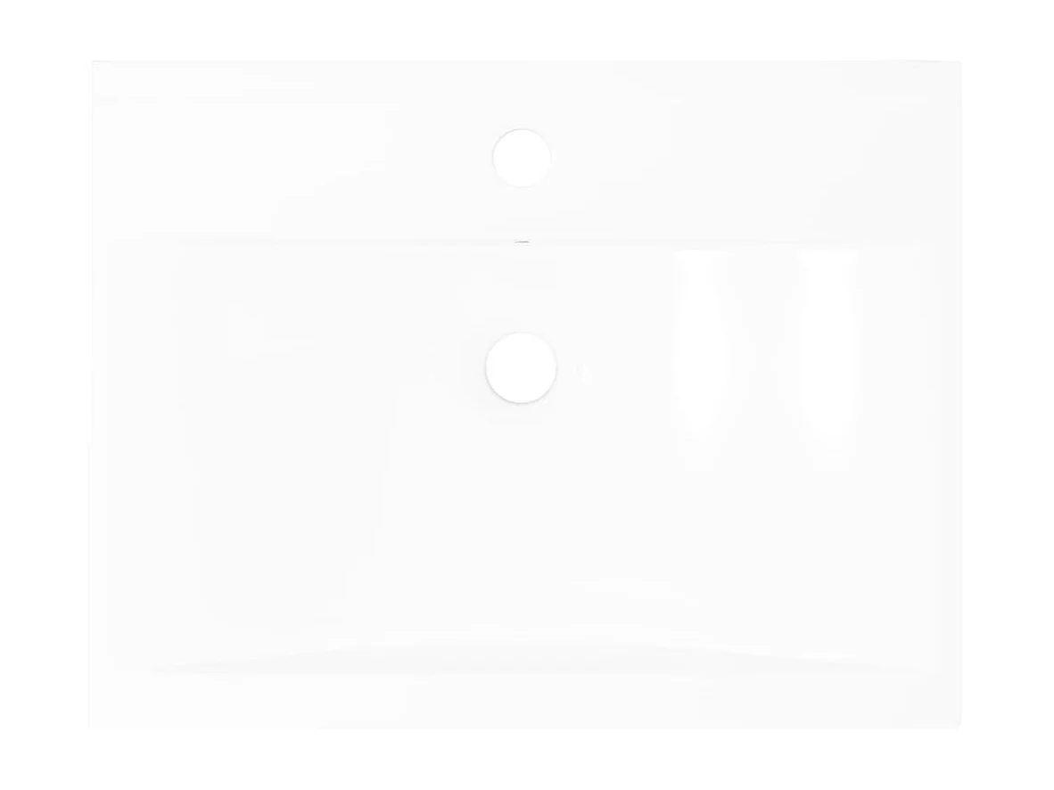 Pia de bancada retangular de cerâmica 60 x 46 cm Branco 02_0002486