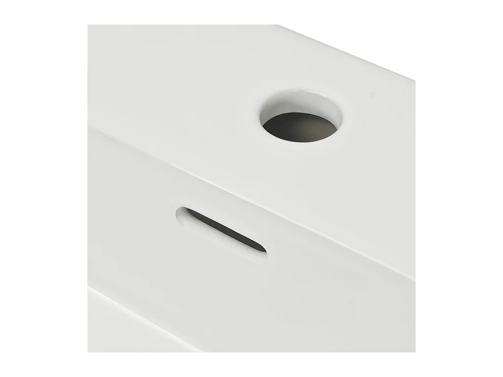 Lavabo con foro rubinetteria in ceramica 76x42,5 cm bianco 02_0002535