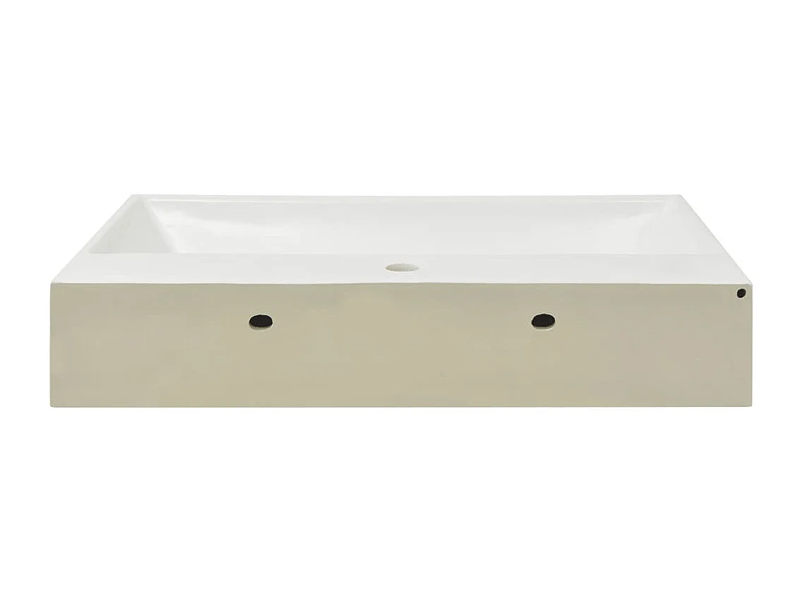 Lavabo con foro rubinetteria in ceramica 76x42,5 cm bianco 02_0002535