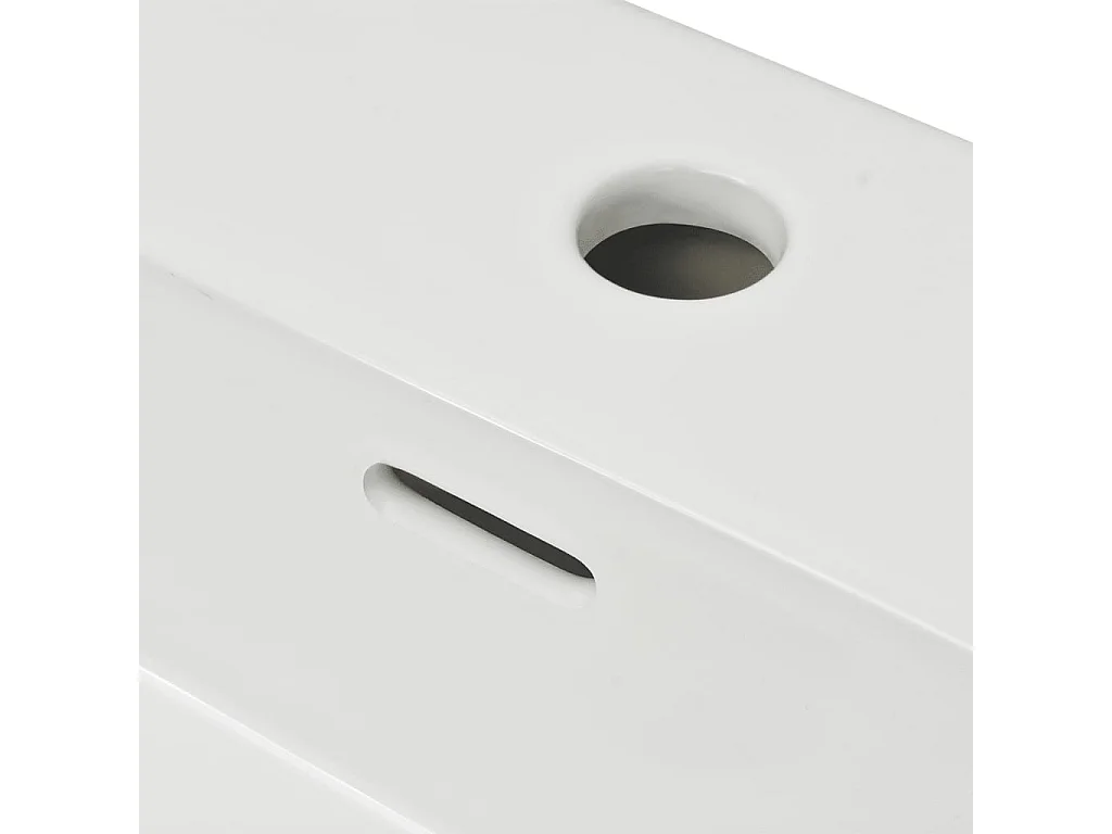 Lavabo con foro rubinetteria in ceramica 76x42,5 cm bianco 02_0002535