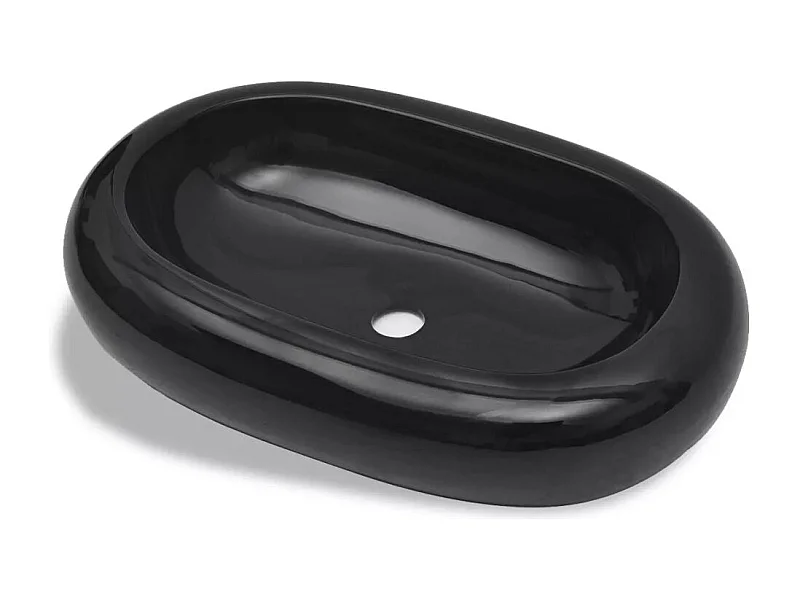 Vasque ovale céramique 63 noire 63 x 42 x 12 cm 02_0002495