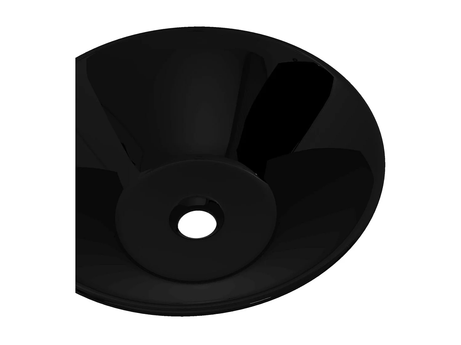 Lavabo tondo in ceramica 42 cm per bagno nero 02_0002502