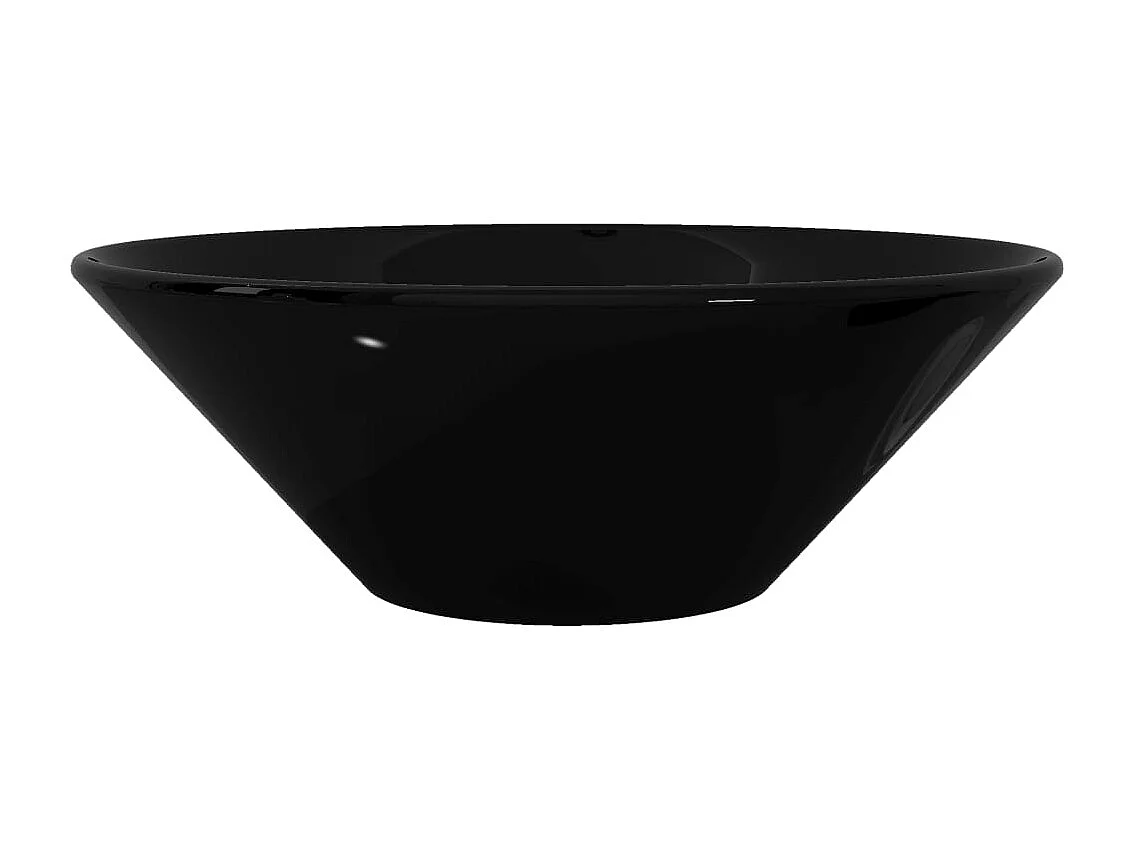 Lavabo tondo in ceramica 42 cm per bagno nero 02_0002502