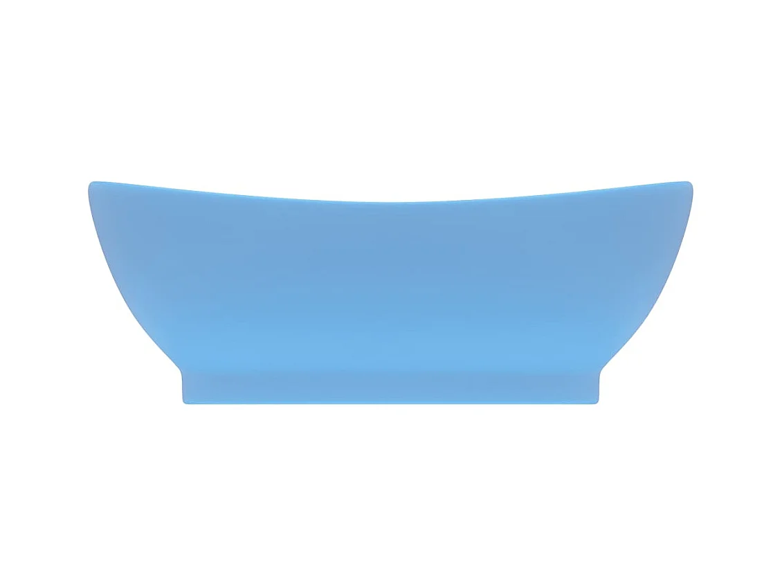 Lavabo ovale con troppopieno opaco 58,5x39 cm Ceramica Azzurro 02_0002676