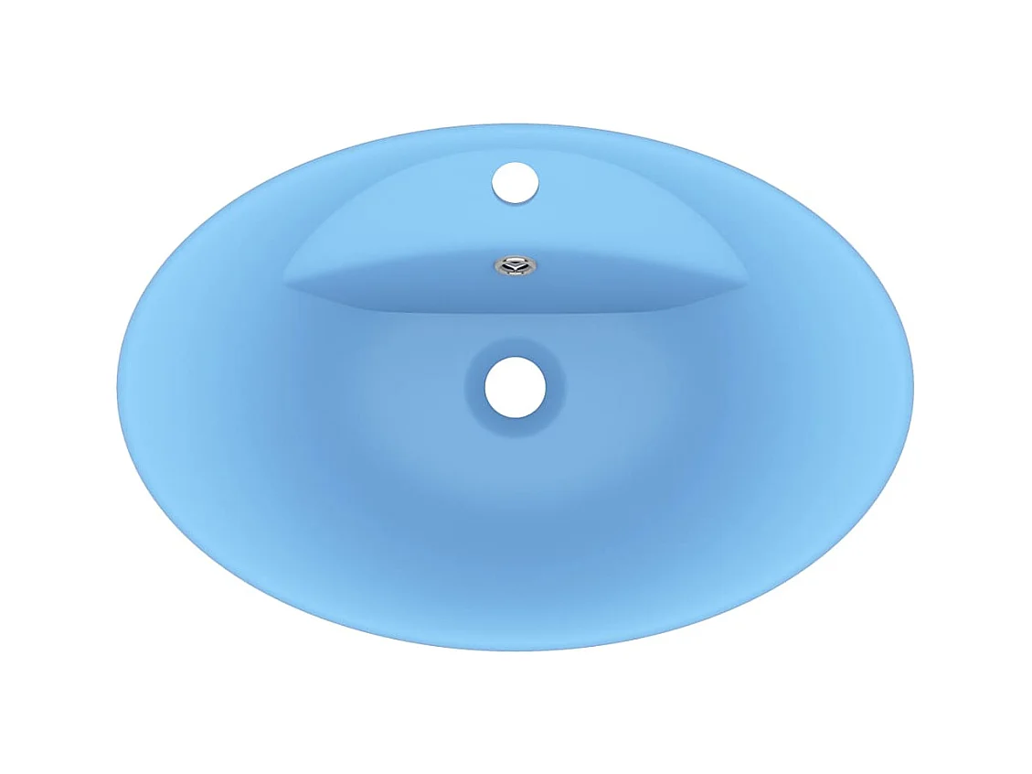 Lavabo ovale con troppopieno opaco 58,5x39 cm Ceramica Azzurro 02_0002676