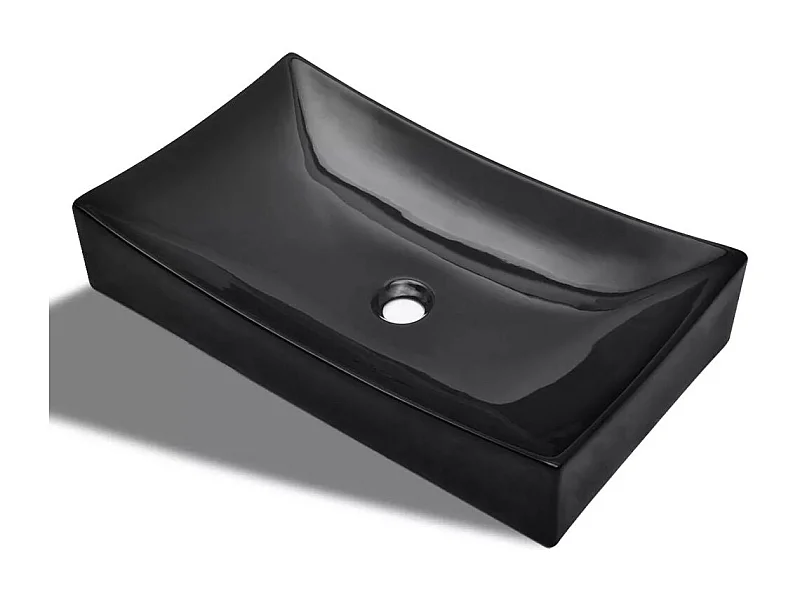 Lavabo rettangolare 65,5 x 39 cm ceramica per bagno nero 02_0002501