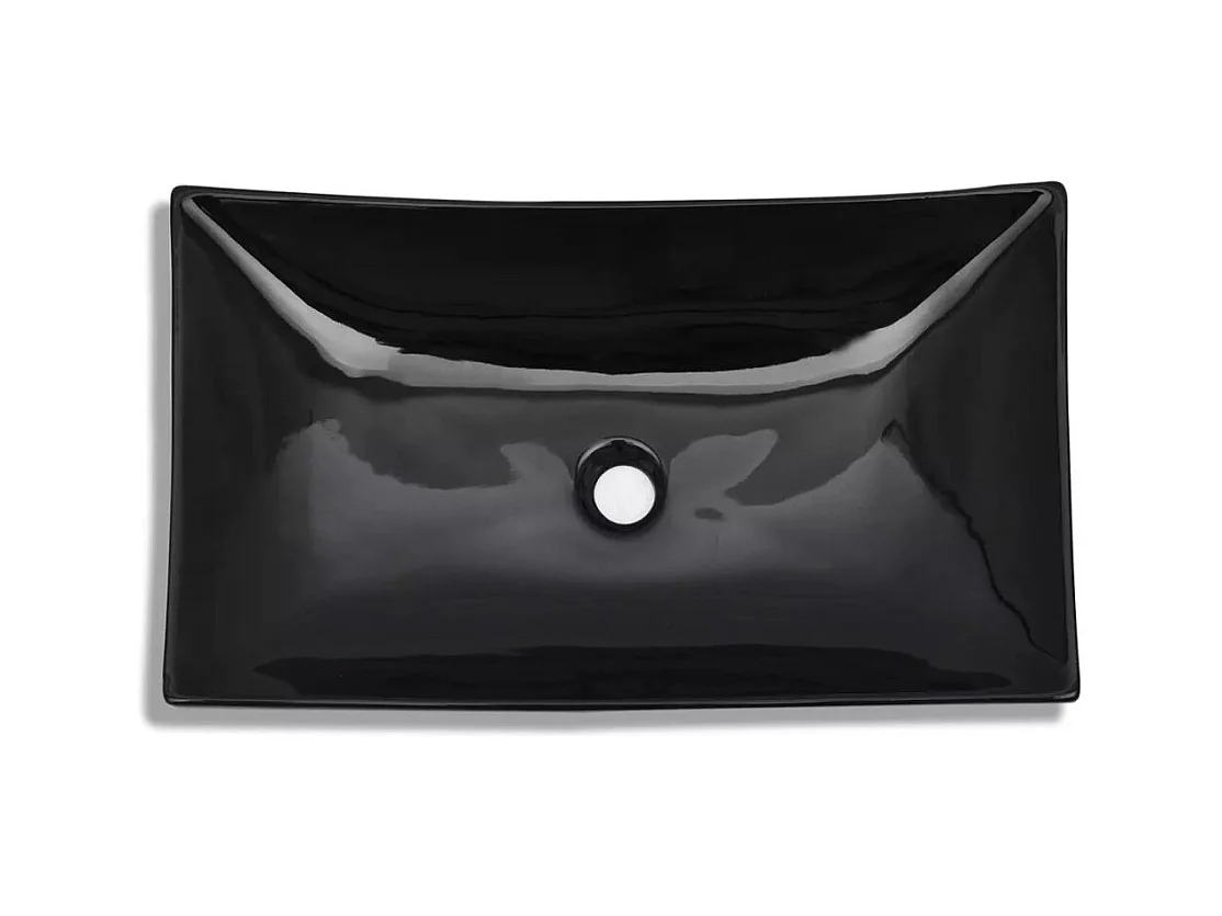 Lavabo rettangolare 65,5 x 39 cm ceramica per bagno nero 02_0002501