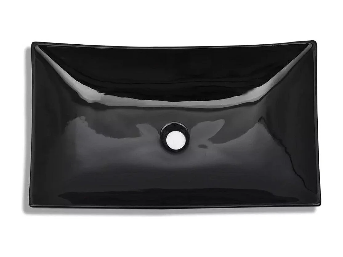 Lavabo rettangolare 65,5 x 39 cm ceramica per bagno nero 02_0002501