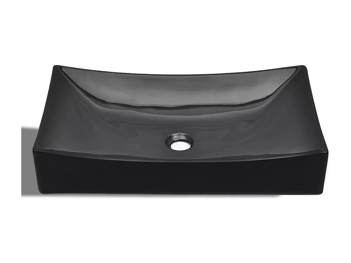 Lavabo rettangolare 65,5 x 39 cm ceramica per bagno nero 02_0002501