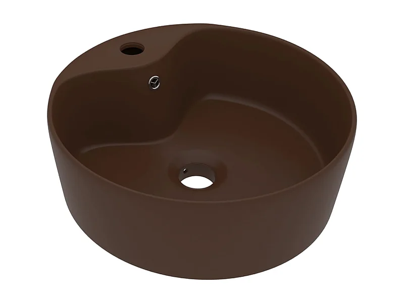 Lavabo avec trop-plein 36 marron 36 x 36 x 13 cm 02_0002781