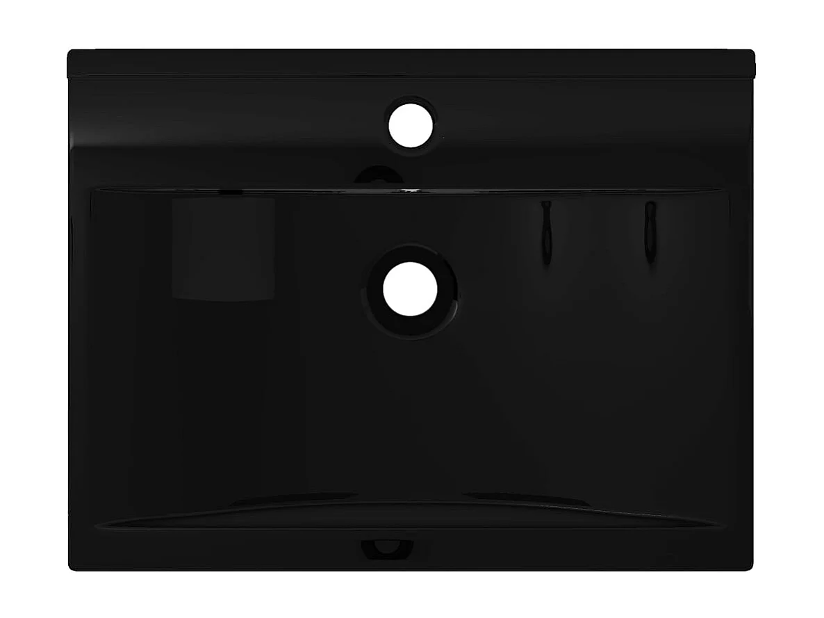 Vasque à poser perçage noire 60 x 46 x 16 cm 02_0002487