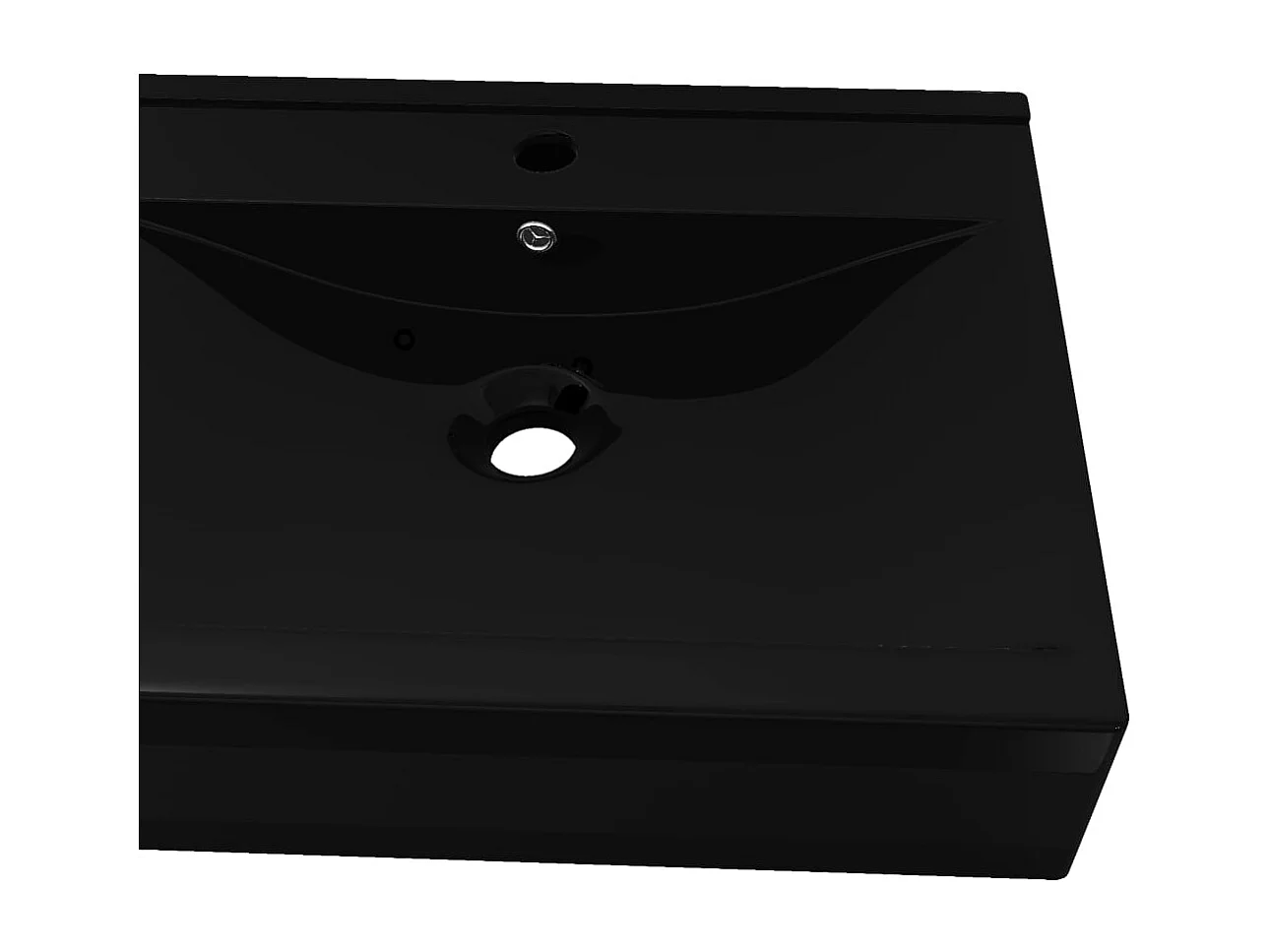 Vasque à poser perçage noire 60 x 46 x 16 cm 02_0002487
