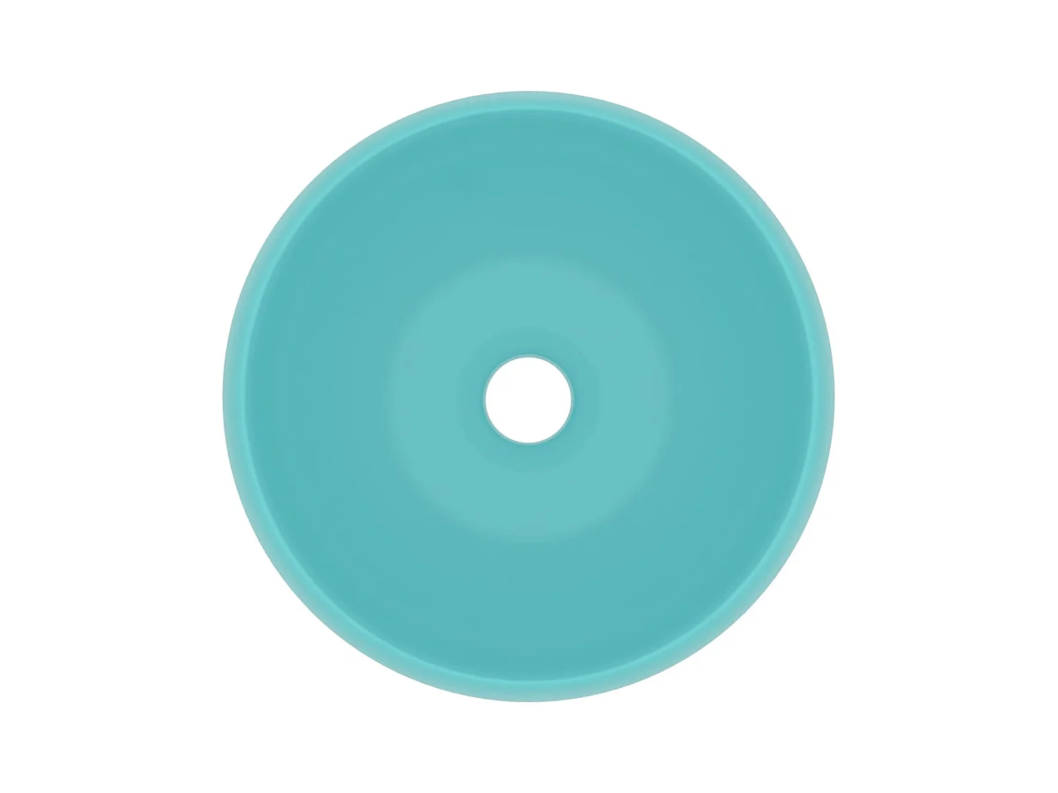 Lavatório redondo luxuoso 40x15 cm cerâmica verde claro mate 02_0002744