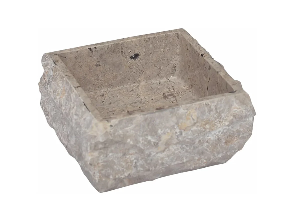 Lavatório quadrado 30x30x13 cm mármore cinza 02_0002820