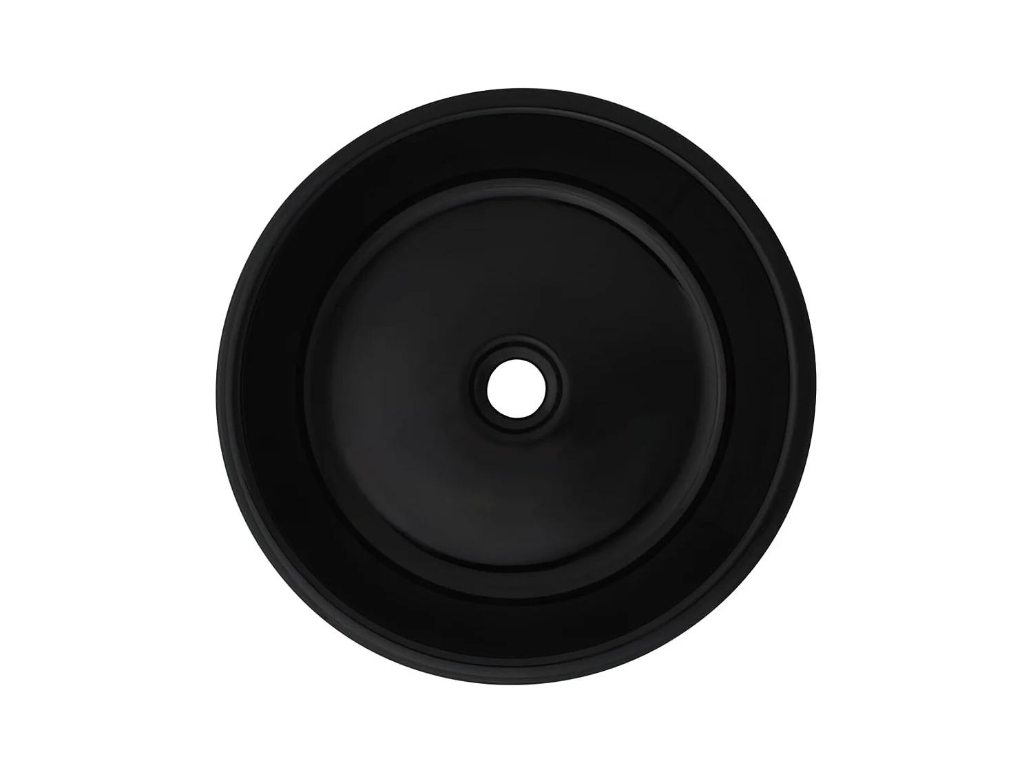 Lavatório redondo 42 x 12 cm cerâmica preta 02_0002540