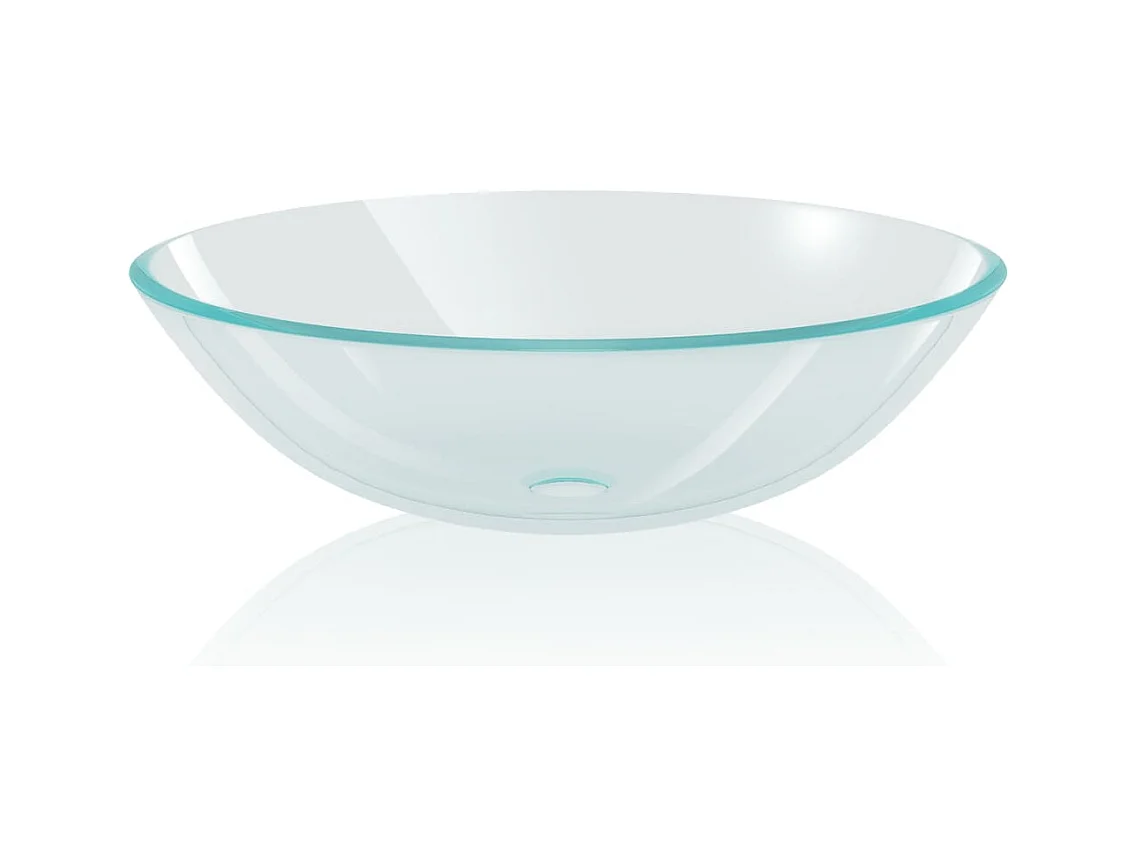 Lavabo de cristal templado transparente lavabo sobre encimera bañera 42 cm transparente 02_0002519