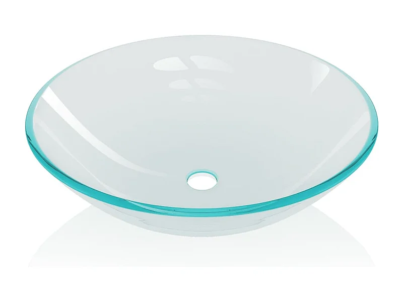 Lavabo verre trempé transparent verre 42 x 42 x 14 cm 02_0002519