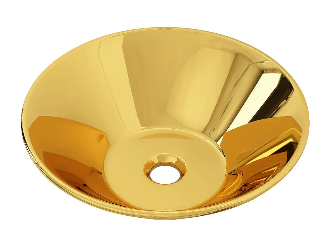 Lavabo rotondo 42 x 14 cm ceramica oro 02_0002599