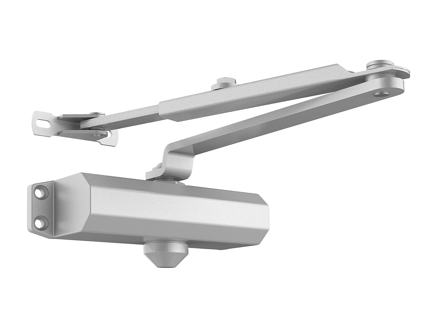 Ferme-Porte SucceBuy 68 kg, Hydraulique Robuste,  Fonte d'Aluminium Robuste,Taille Réglable, Installation Facile,Commercial/Résidentiel, Argent