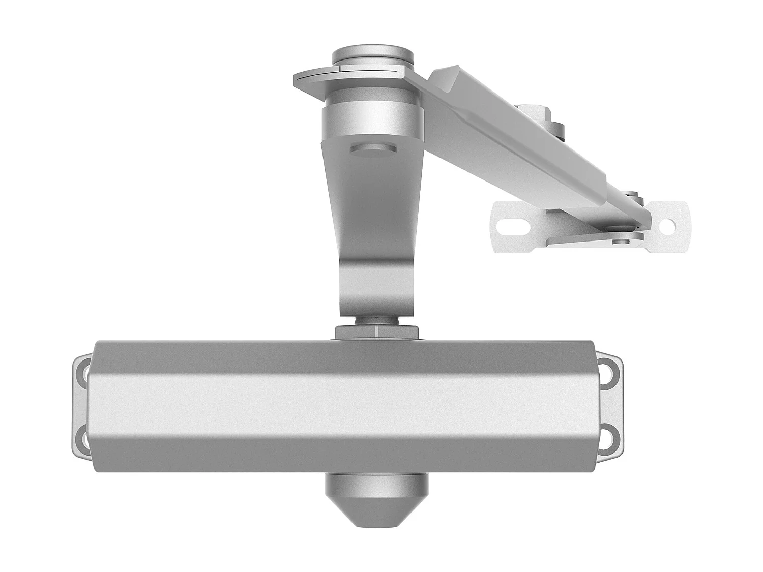 Ferme-Porte SucceBuy 68 kg, Hydraulique Robuste,  Fonte d'Aluminium Robuste,Taille Réglable, Installation Facile,Commercial/Résidentiel, Argent