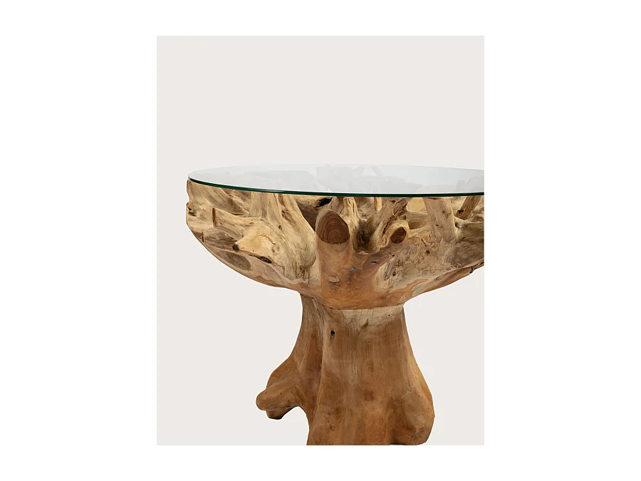 Forest - Table de jardin en bois brut de teck