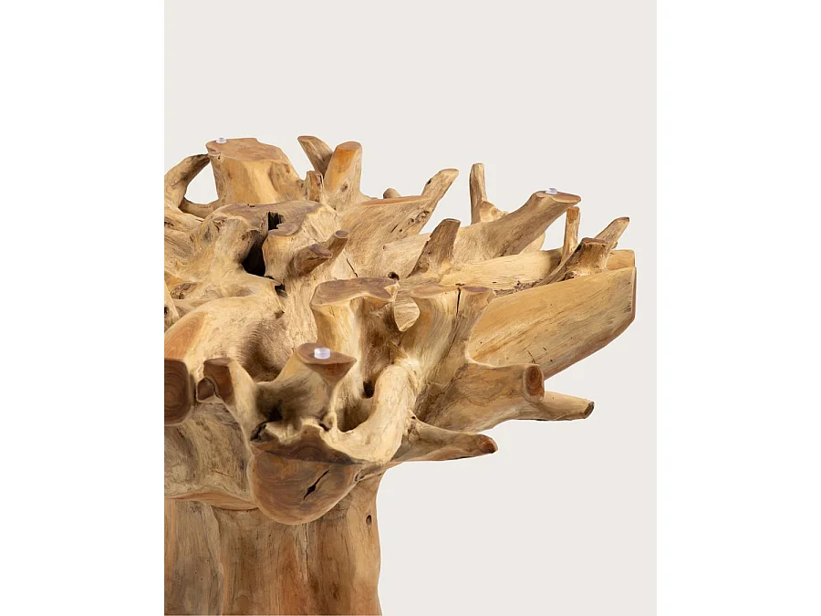 Forest - Table de jardin en bois brut de teck sans le plateau de verre