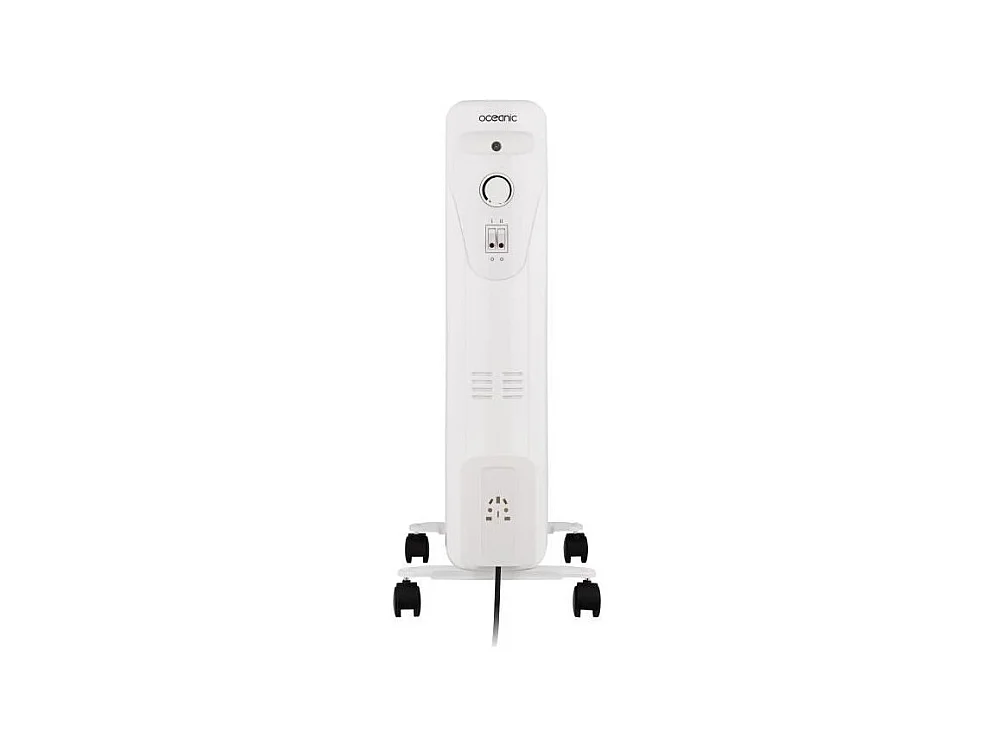 Radiateur électrique bain d'huile 1500W OCEANIC - 3 puissances - 7 éléments - Blanc - Mobile