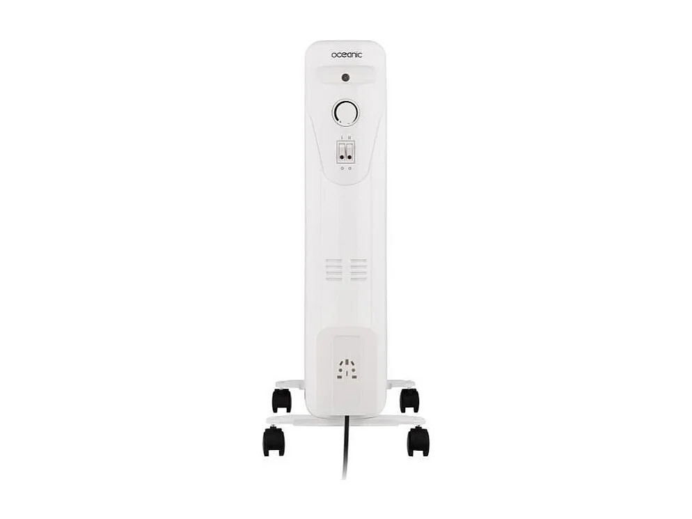 Radiador eléctrico de aceite 1500W OCEANIC - 3 potencias - 7 elementos - Blanco - Móvil