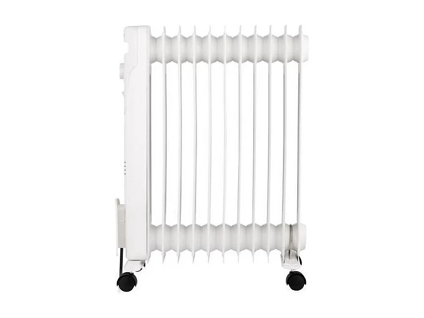 Radiador eléctrico de aceite 2500W OCEANIC - 3 potencias - 11 elementos - Blanco - Móvil