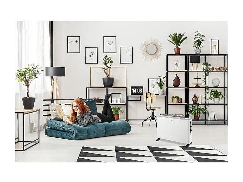 Radiador Convector Eléctrico 2000W OCEANIC - Móvil - Blanco