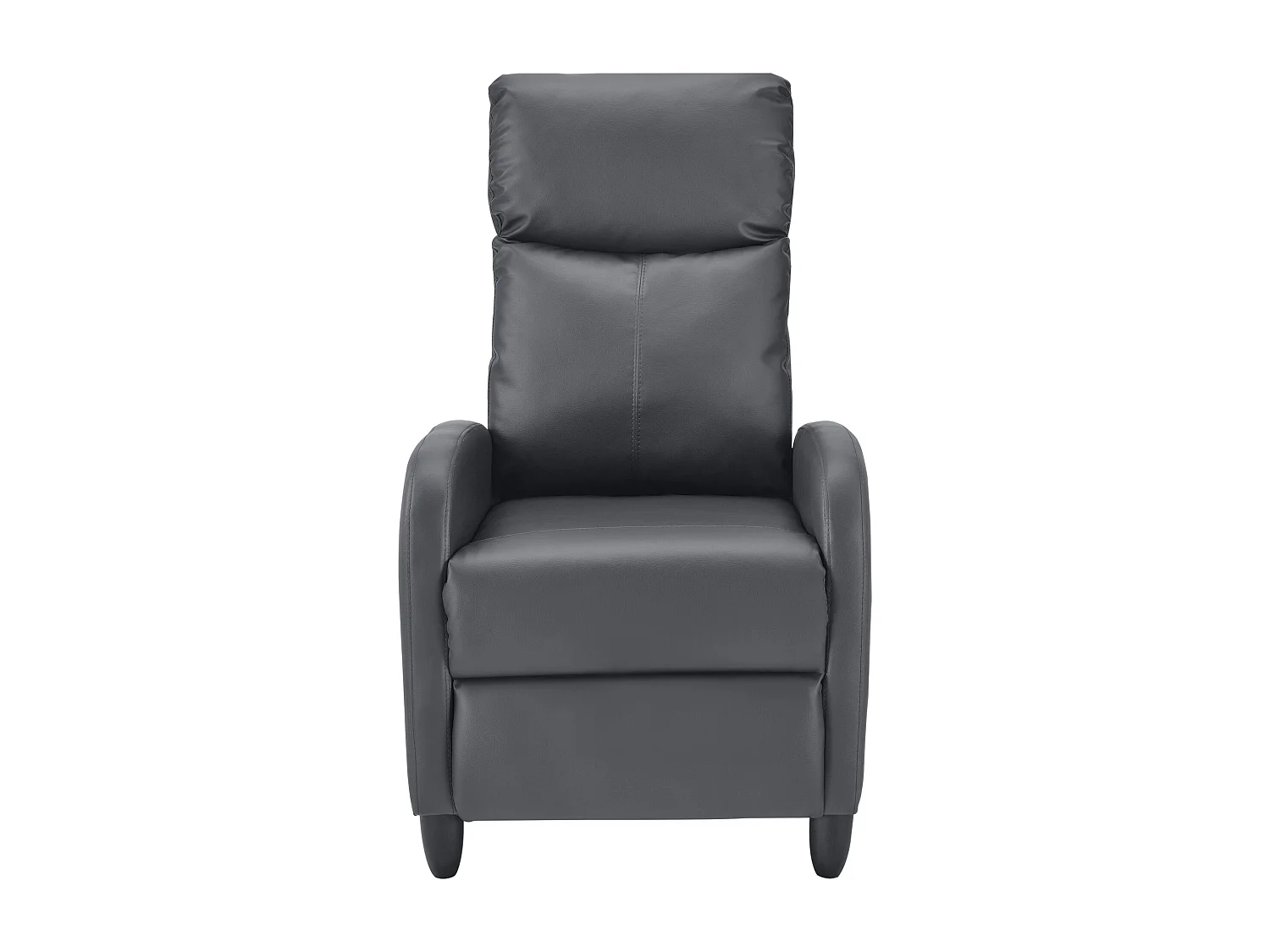 Poltrona relax con schienale reclinabile e poggiapiedi rivestimento grigio 102 cm 03_0005210