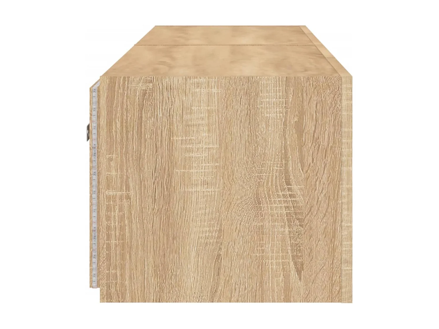 Mueble de TV de pared estante multimedia aparador de televisión TV comedor salón dormitorio luces LED 2 piezas roble Sonoma 80 x 35 x 31 cm marrón 02_0029182