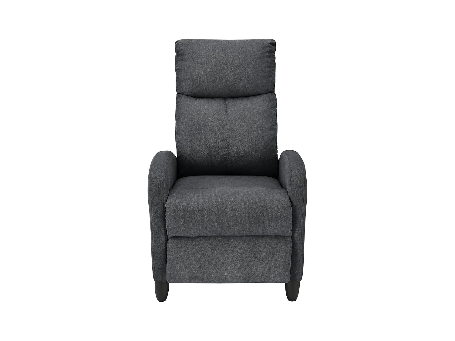 poltrona relax con schienale reclinabile e poggiapiedi rivestimento tessile 102 cm grigio scuro 03_0005214