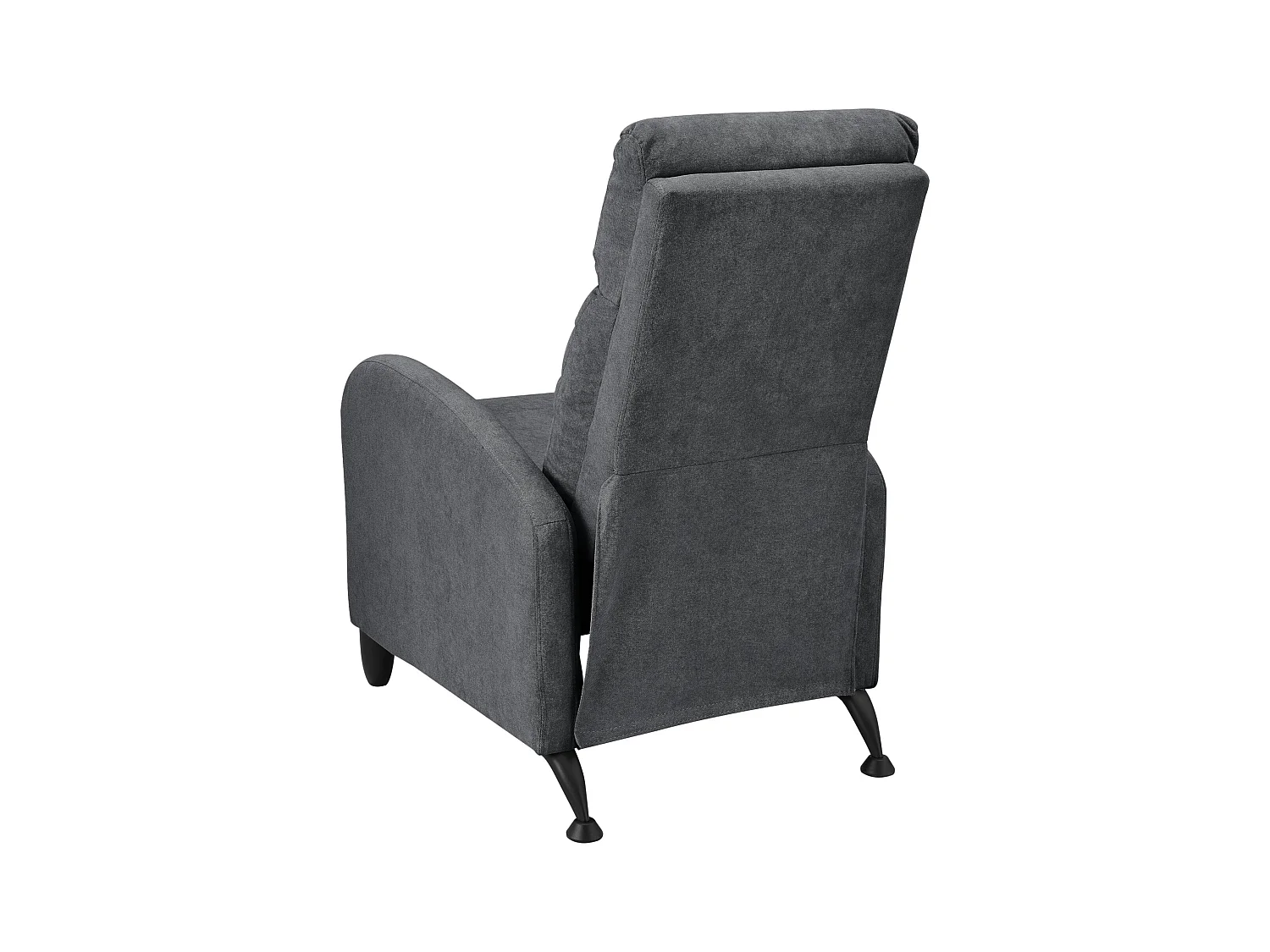 poltrona relax con schienale reclinabile e poggiapiedi rivestimento tessile 102 cm grigio scuro 03_0005214