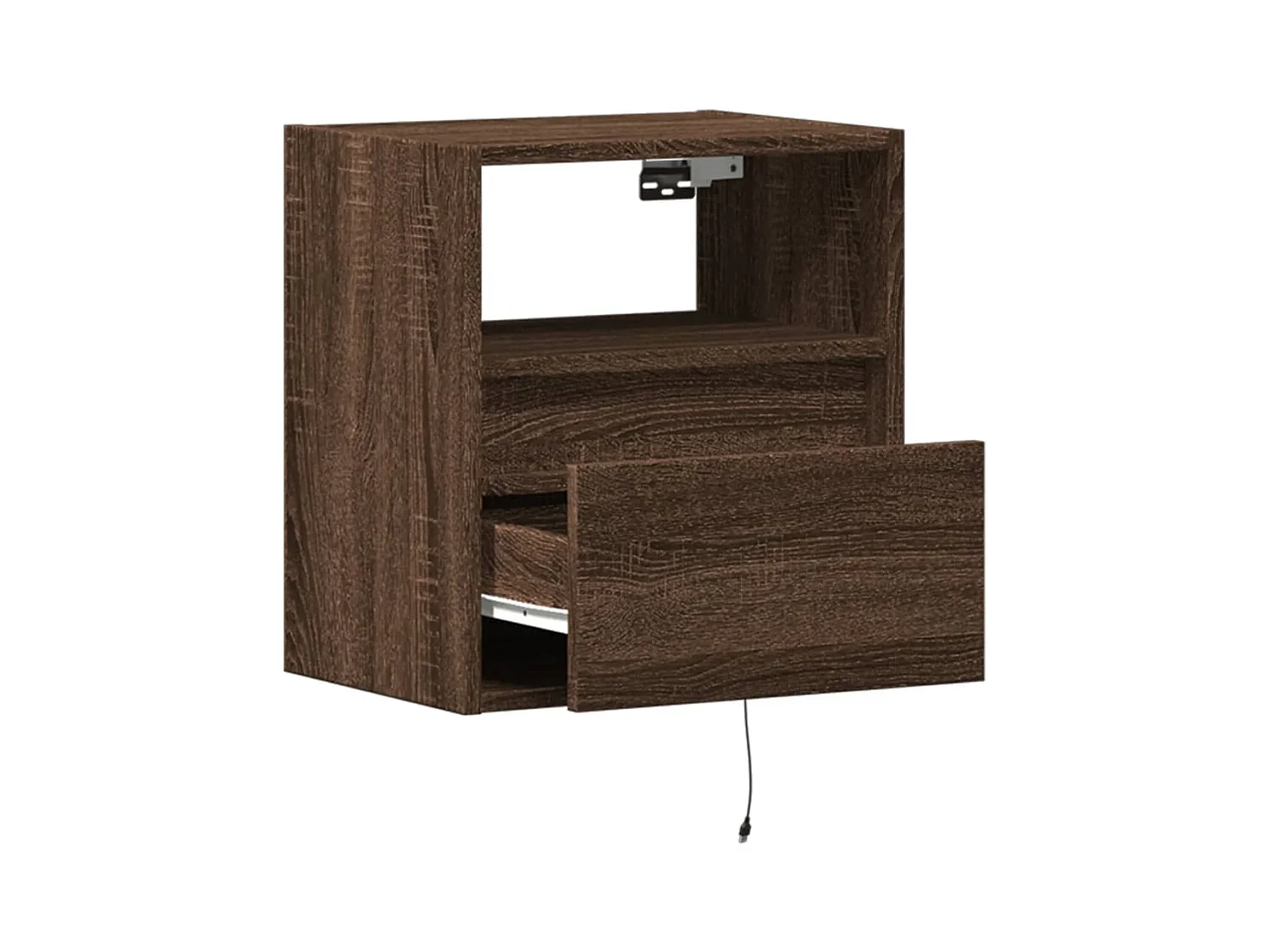 Mobile TV a parete scaffale multimediale credenza TV sala da pranzo soggiorno camera da letto luci LED 2 pezzi rovere 41 x 31 x 45 cm marrone 02_0029164