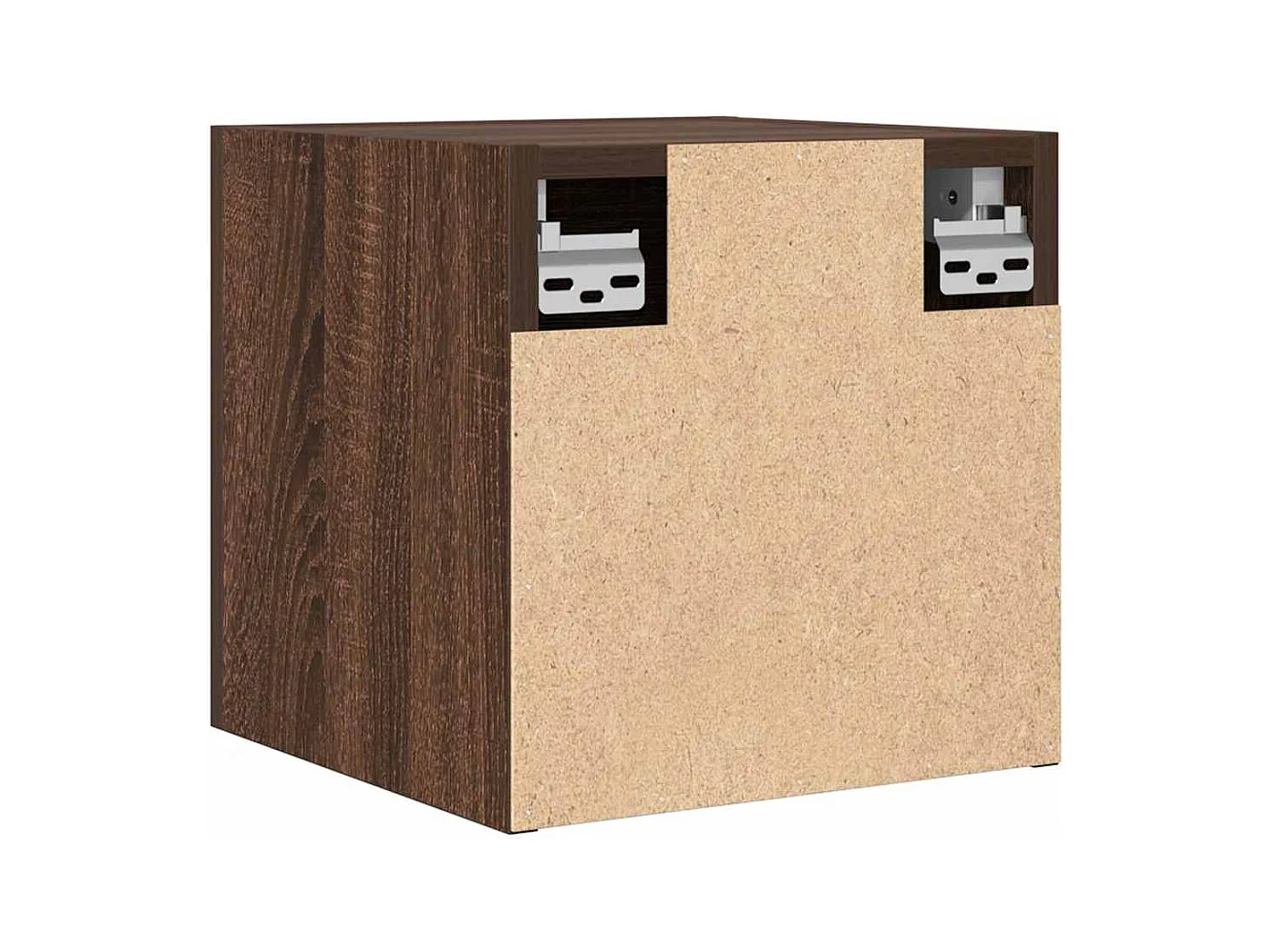 Mueble TV de pared estante multimedia para televisión buffet de televisión comedor salón dormitorio 2 piezas roble 30,5 x 30 x 30 cm marrón 02_0028965