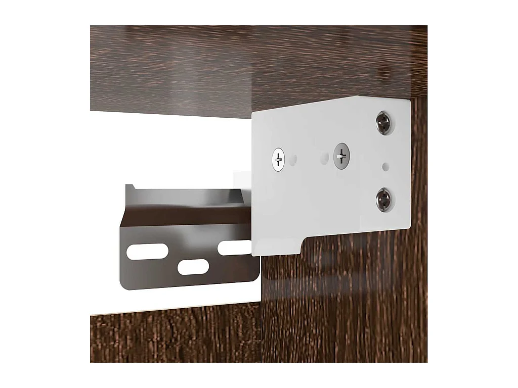 Mueble TV de pared estante multimedia para televisión buffet de televisión comedor salón dormitorio 2 piezas roble 30,5 x 30 x 30 cm marrón 02_0028965